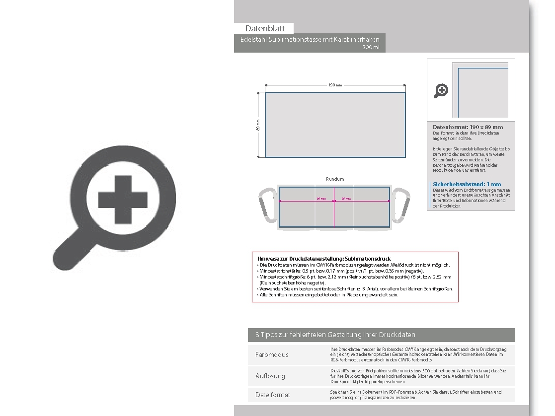 Product Bild edelstahl-sublimationstasse_mit_karabinerhaken__300_ml